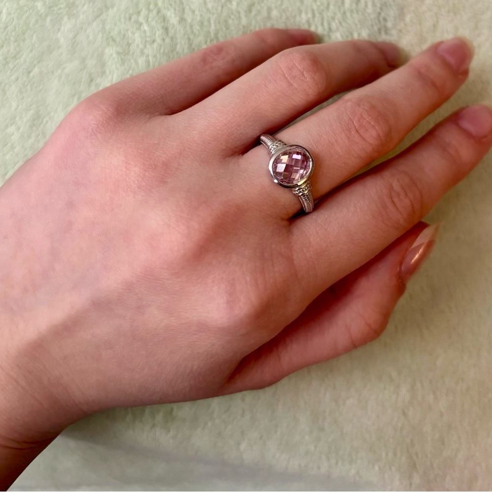Sterling Silver Pink Gemstone Ring